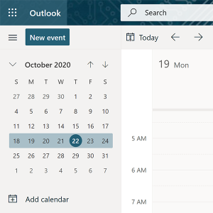 Calendar on Portal.Office.Com